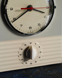 Orologio da parete Diehl con timer in ceramica - anni ’60