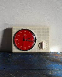 Orologio da parete Diehl con timer rosso - anni ’70