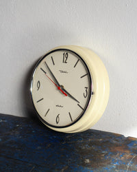 Orologio da parete Diehl tondo panna - anni ’70