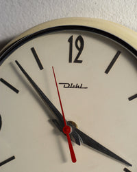 Orologio da parete Diehl tondo panna - anni ’70