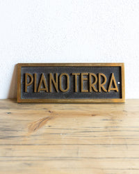 Insegna in ottone da bottega – Italia 1960