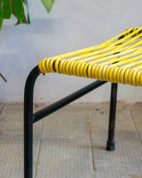 Poggiapiedi Anni ‘70 | Intreccio Spaghetto Giallo