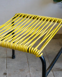 Poggiapiedi Anni ‘70 | Intreccio Spaghetto Giallo