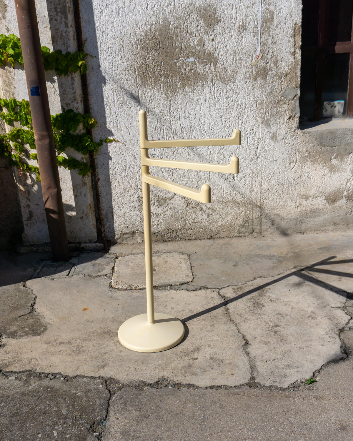 Porta asciugamani vintage anni ’70 - plastica panna