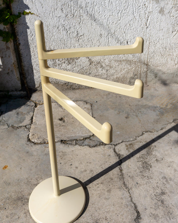 Porta asciugamani vintage anni ’70 - plastica panna