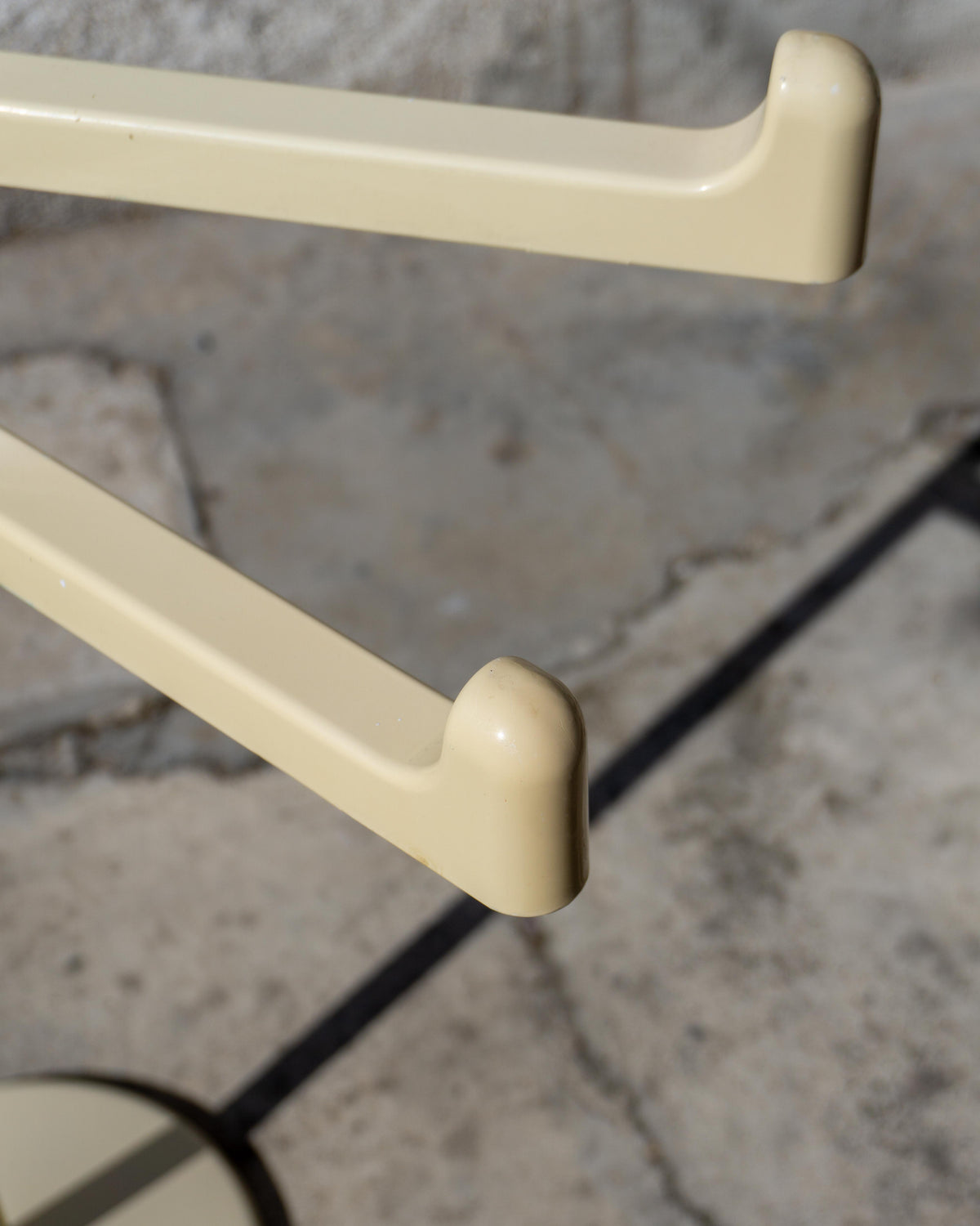 Porta asciugamani vintage anni ’70 - plastica panna
