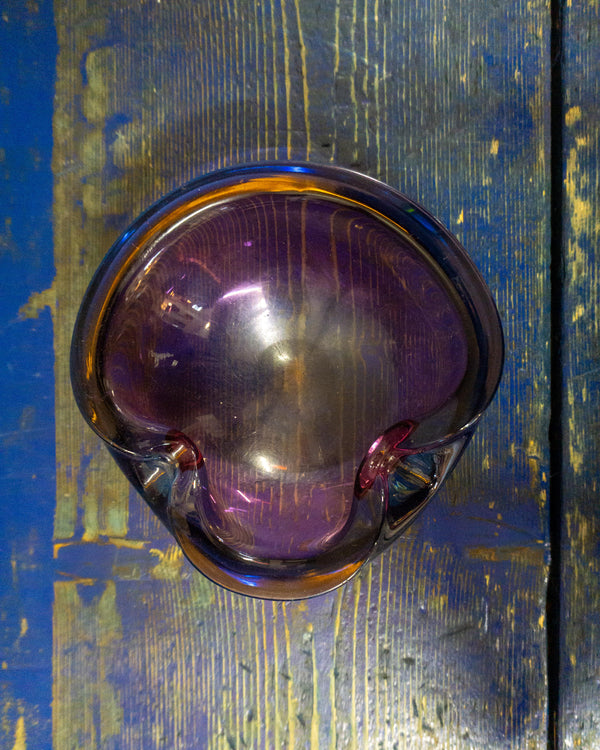 Posacenere in vetro di Murano viola – anni ’60