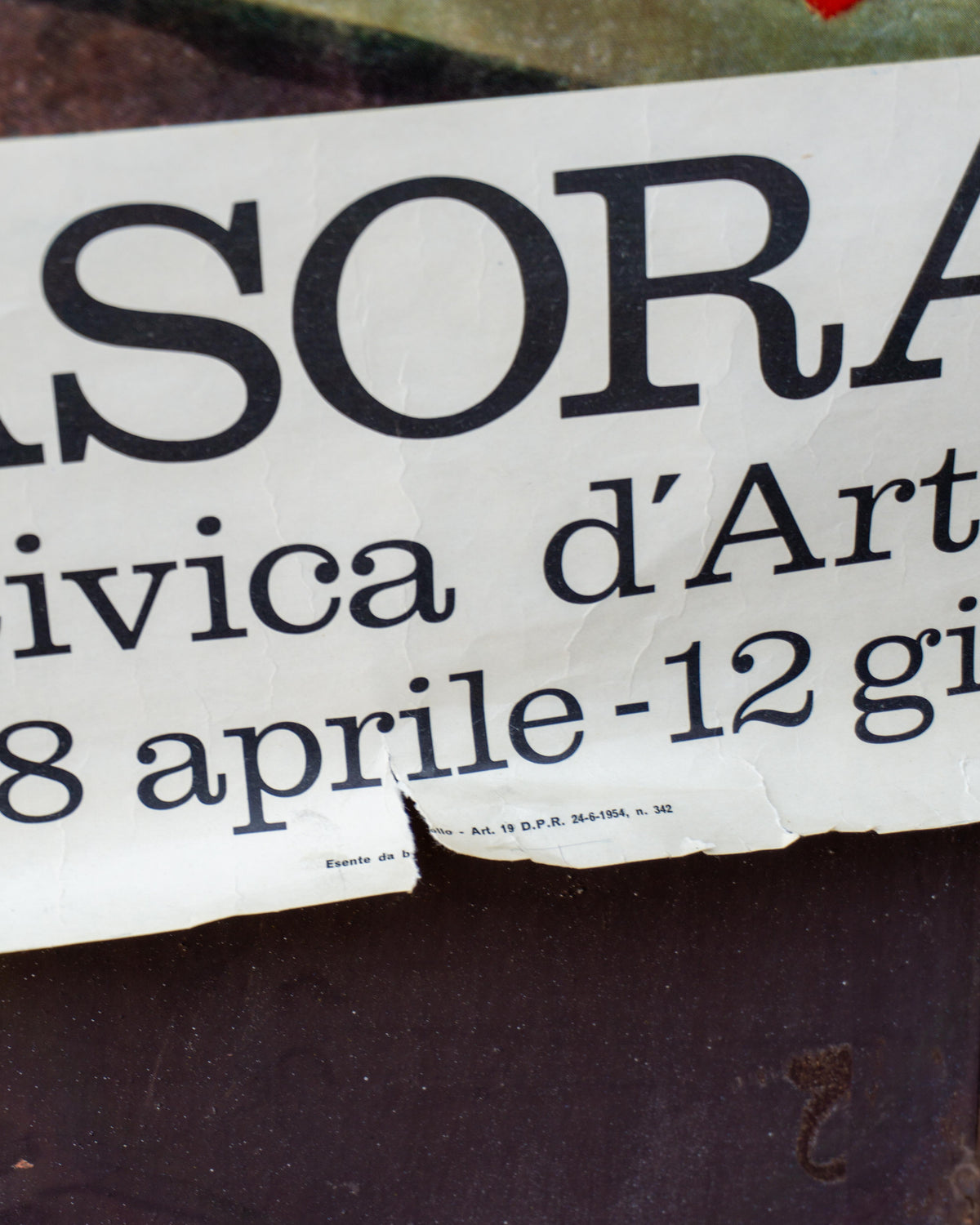 Manifesto Mostra Felice Casorati – Galleria Civica d'Arte Moderna Torino – 1964