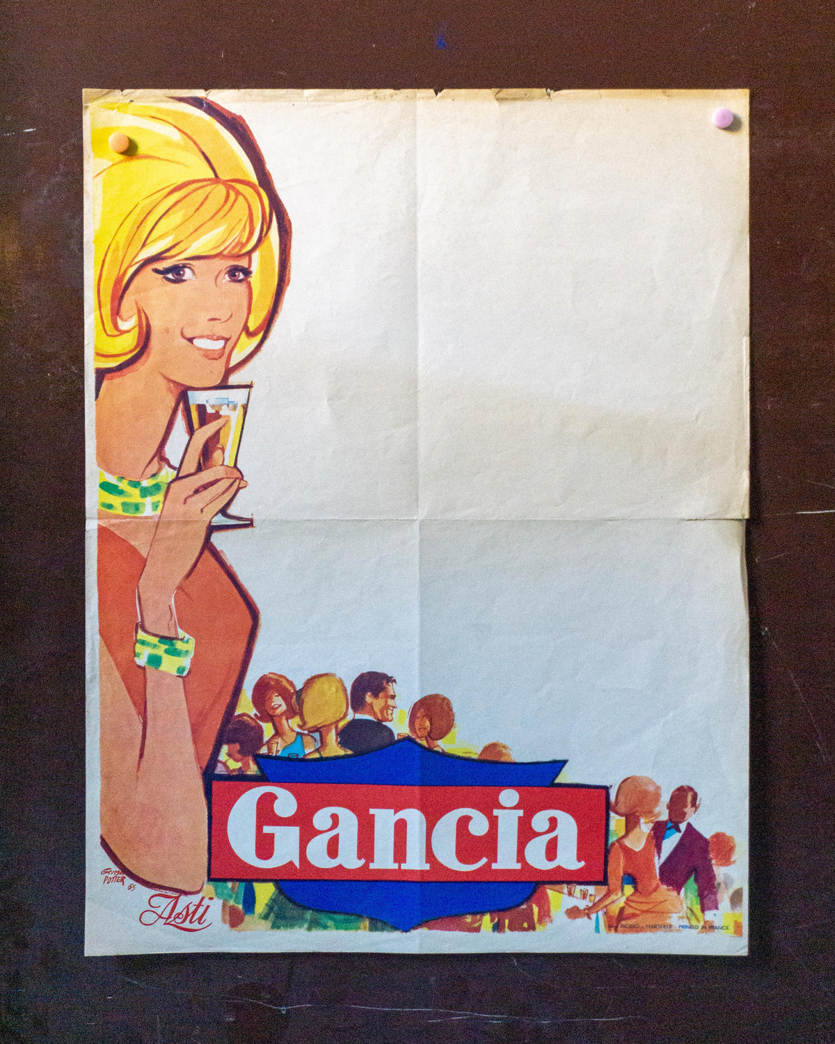 Manifesto pubblicitario Gancia Ricard – Made in France – 1965