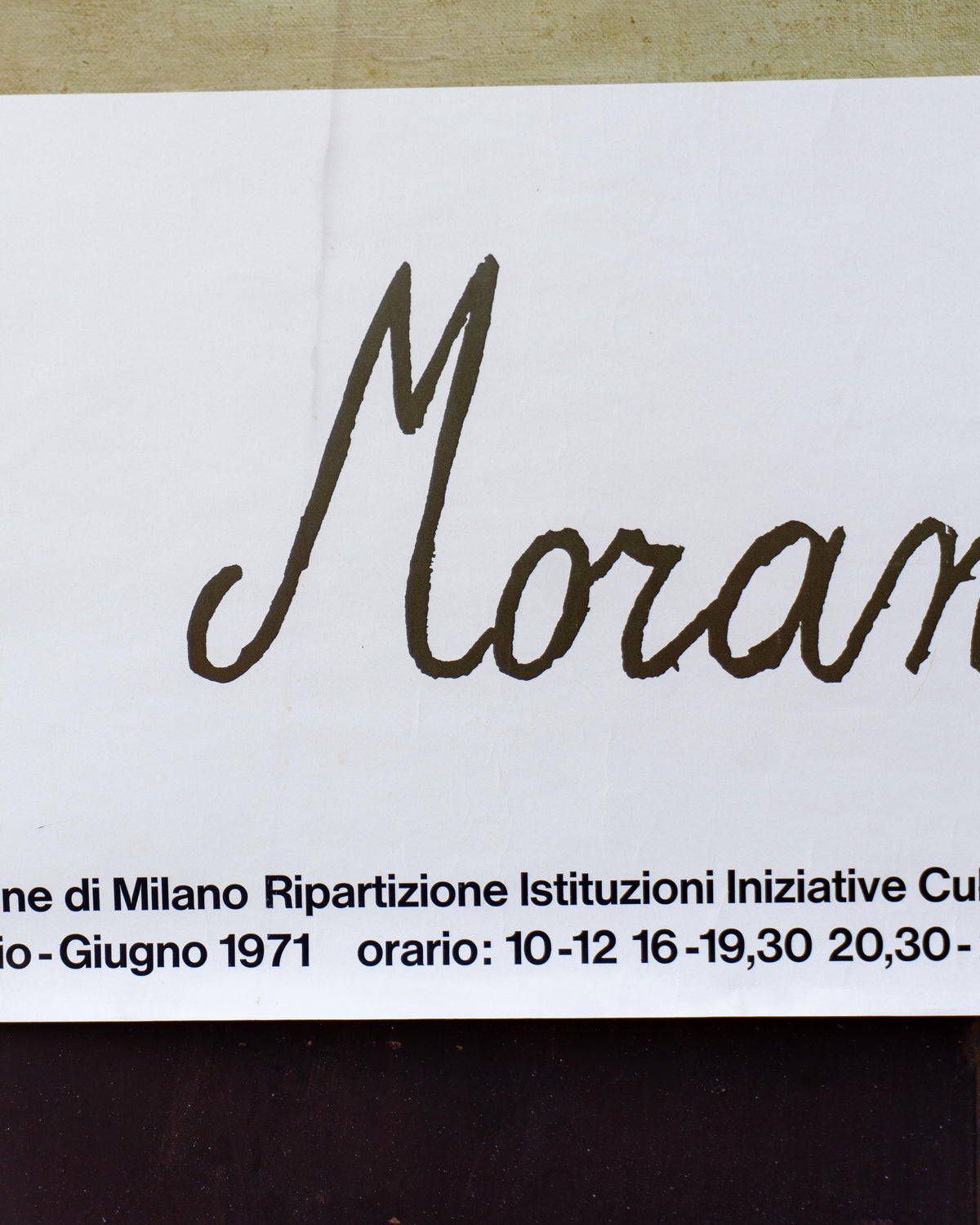 Manifesto Mostra Giorgio Morandi – Comune di Milano – 1971
