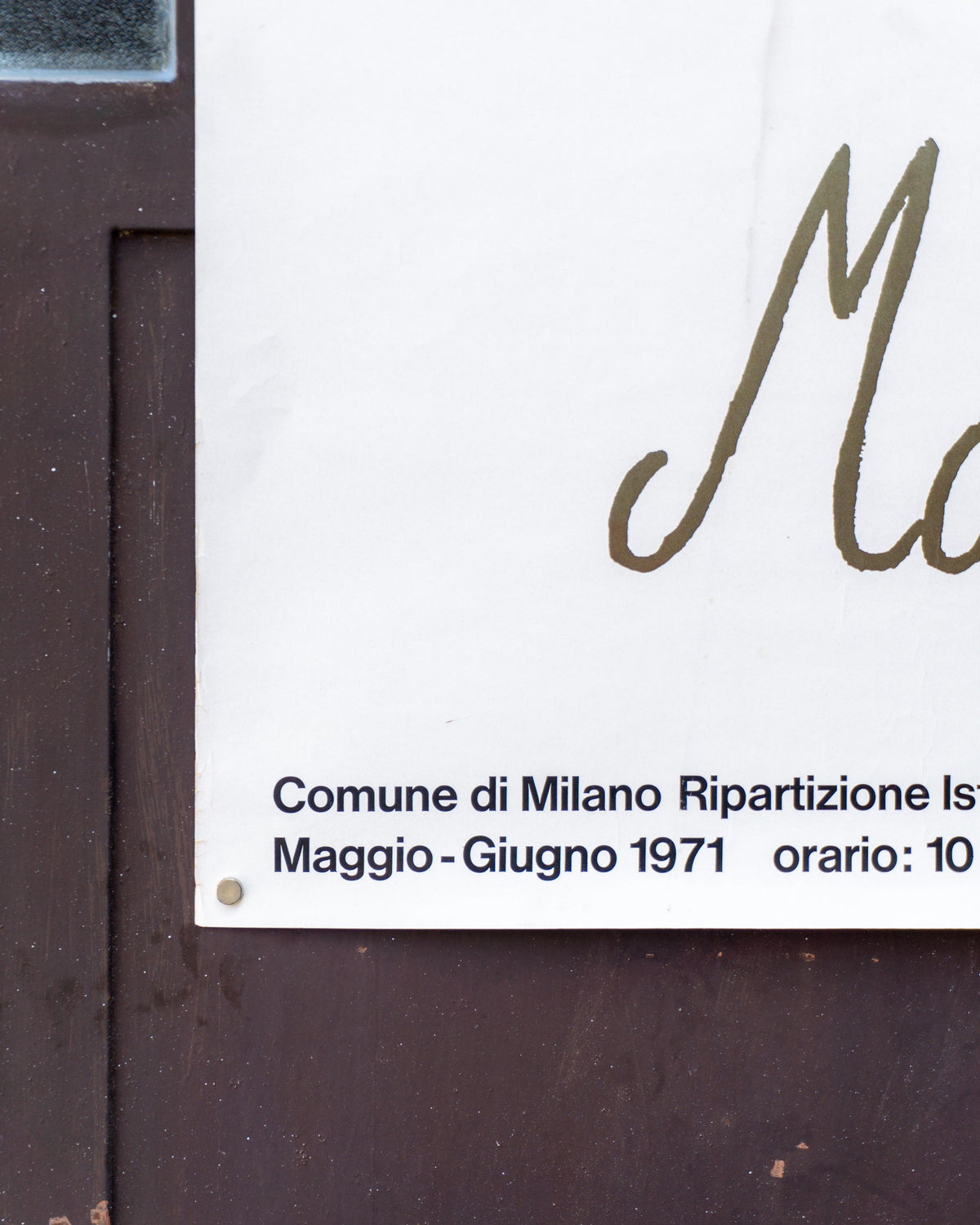 Manifesto Mostra Giorgio Morandi – Comune di Milano – 1971