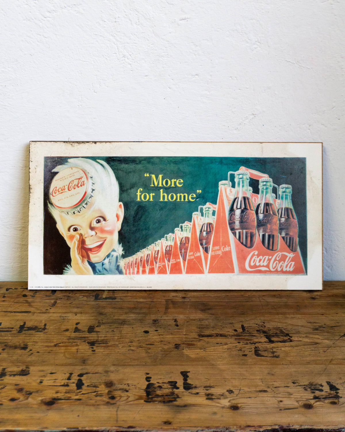 Insegna Coca-Cola su legno - 1996