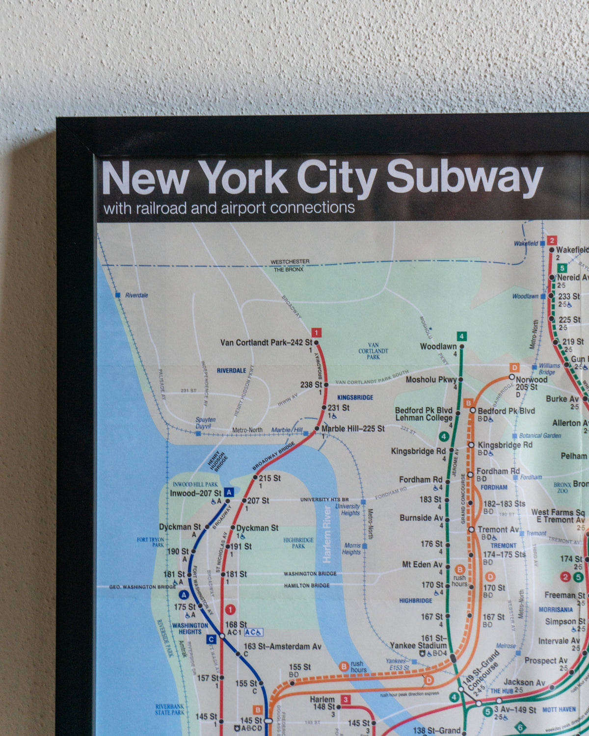 Quadro New York Subway – 84x60 cm con cornice