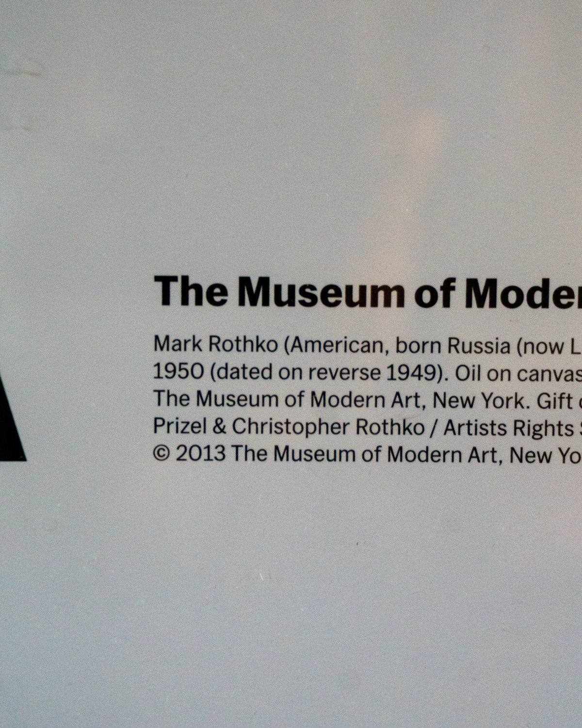 Manifesto Mark Rothko No. 5 / No. 22 MoMA New York con cornice – 2013