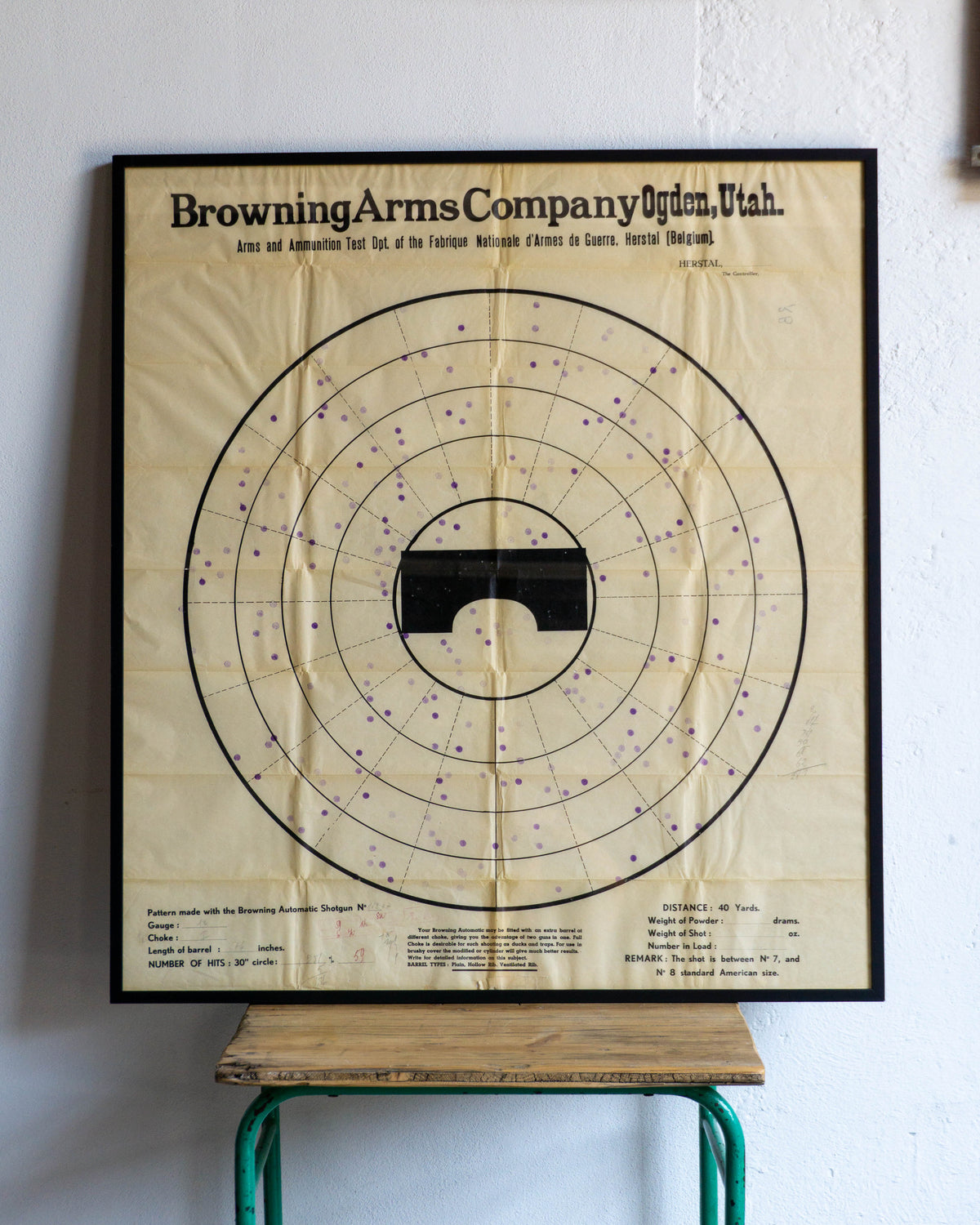 Manifesto Bersaglio Da Tiro Browning Anni '40-'50