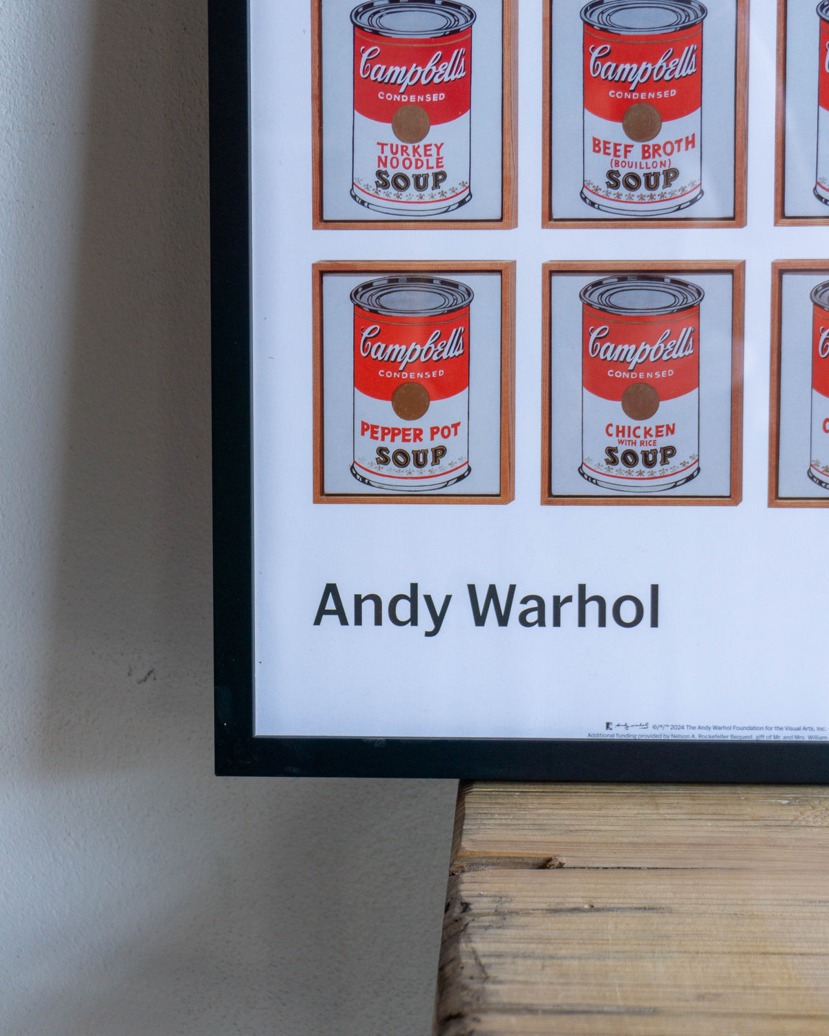 Manifesto Mostra Andy Warhol - 2024 MoMA NYC Soup's Cans