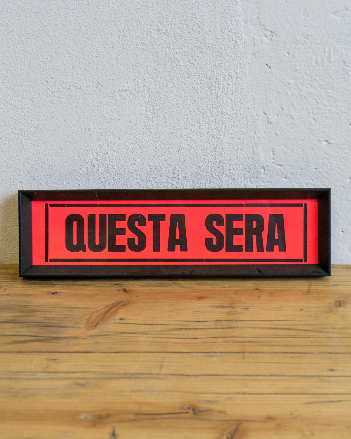 Insegna “Questa Sera” da cinema – anni ’70/’80