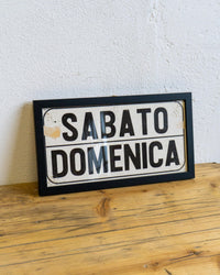 Insegna “Sabato e Domenica” da cinema – anni ’70/’80