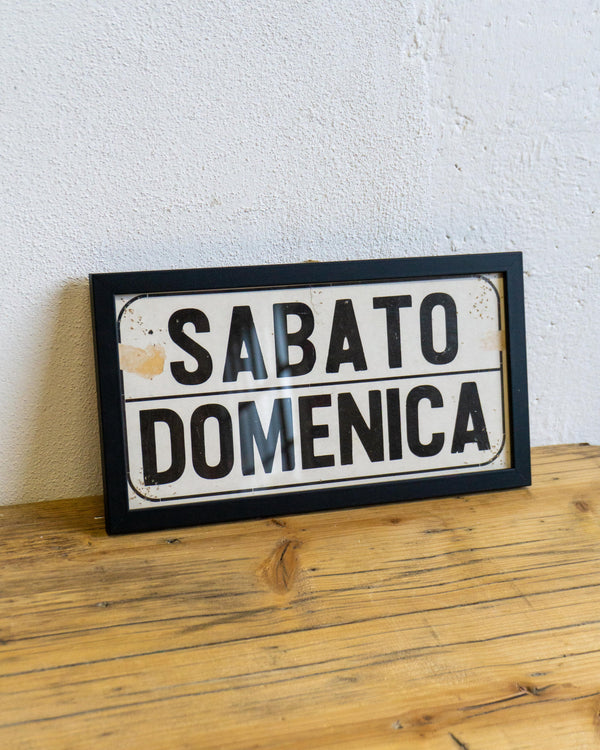 Insegna “Sabato e Domenica” da cinema – anni ’70/’80