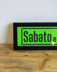 Insegna “Sabato e Domenica” verde da cinema – anni ’70/’80
