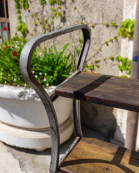 Mobile industriale vintage artigianale marrone e nero - 1960 Italia