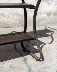 Mobile industriale vintage artigianale marrone e nero - 1960 Italia