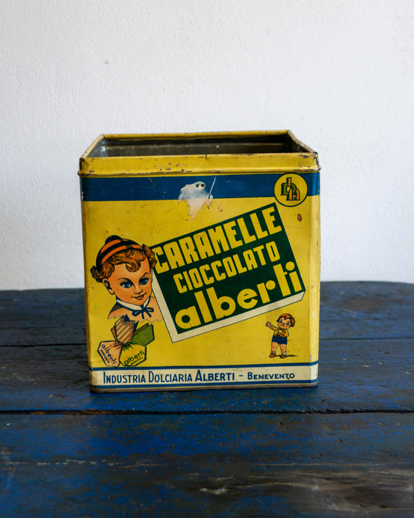Scatola vintage in latta Alberti Benevento – 1960