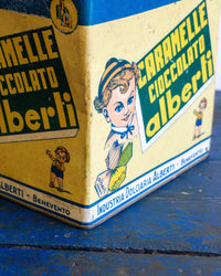 Scatola vintage in latta Alberti Benevento – 1960