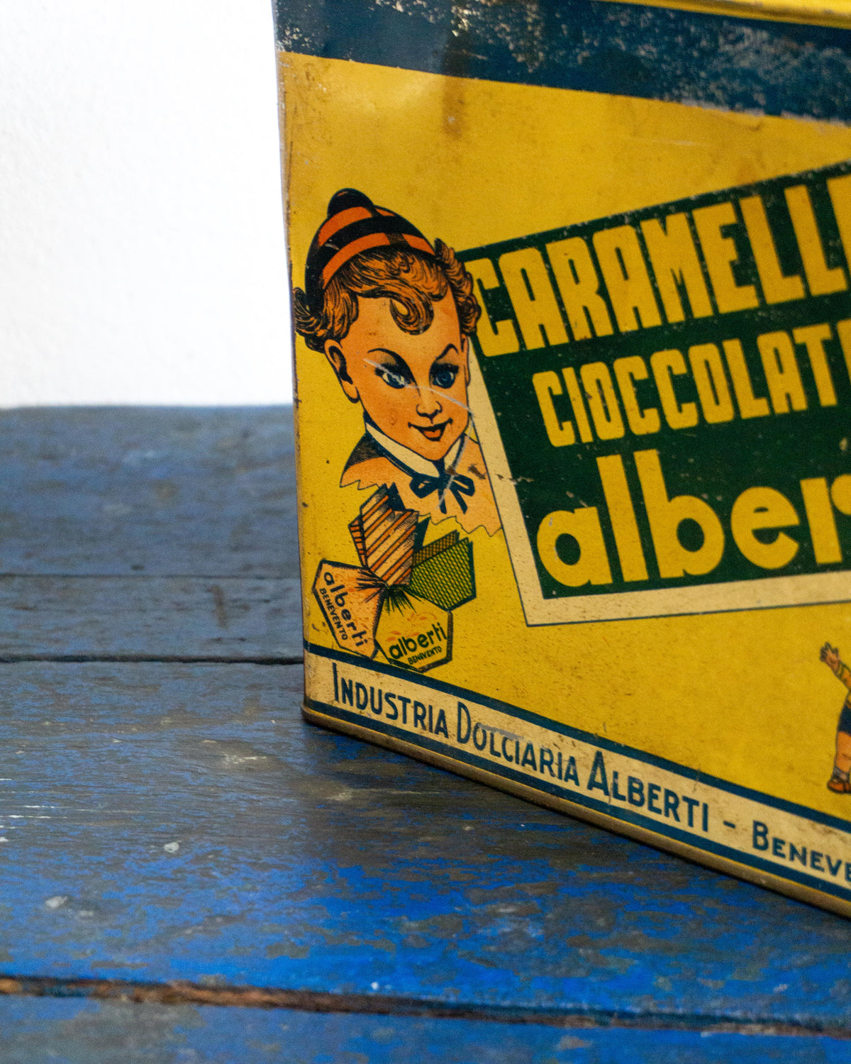 Scatola vintage in latta Alberti Benevento – 1960