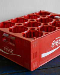 Cassetta portabottiglie Coca-Cola in plastica rossa – 1976