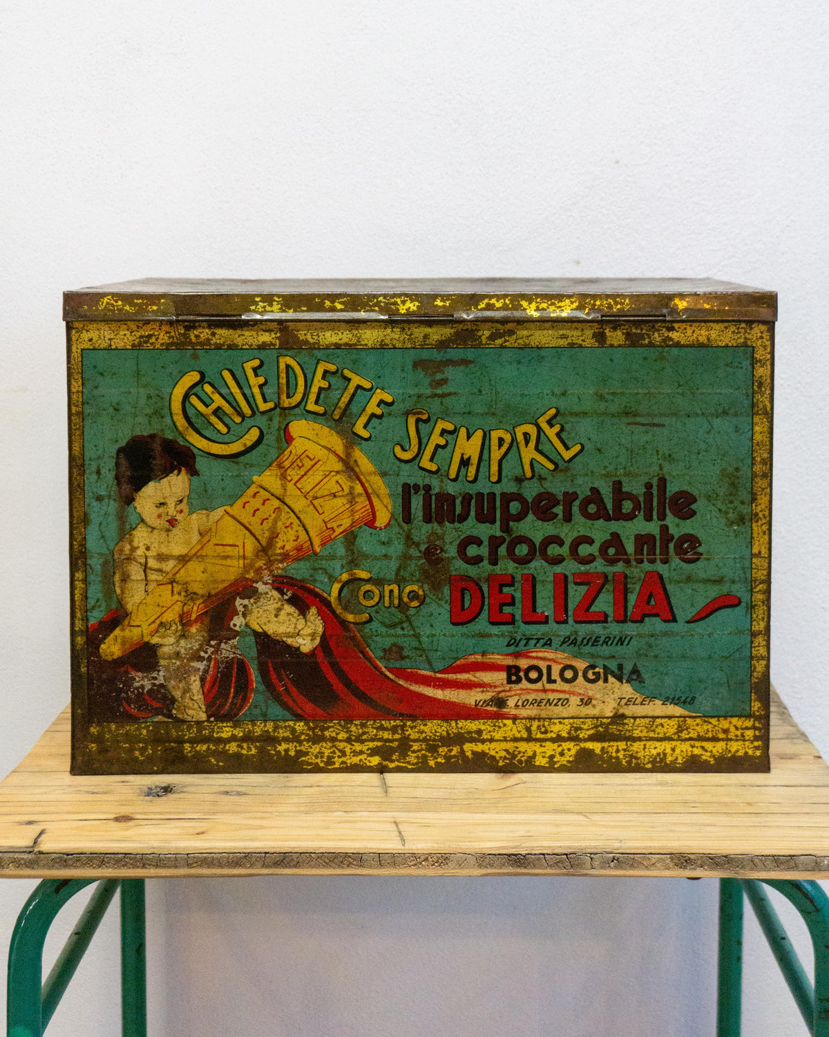 Scatola latta Gelati Delizia Bologna