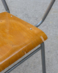 Sedia vintage da maestra con braccioli – anni '70