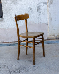 Sedia vintage da osteria in legno – anni '70