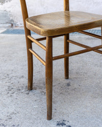 Sedia vintage da osteria in legno – anni '70