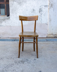 Sedia vintage da osteria in legno – anni '70