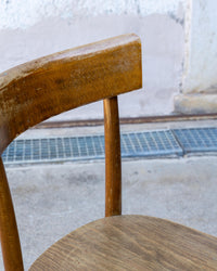 Sedia vintage da osteria in legno – anni '70
