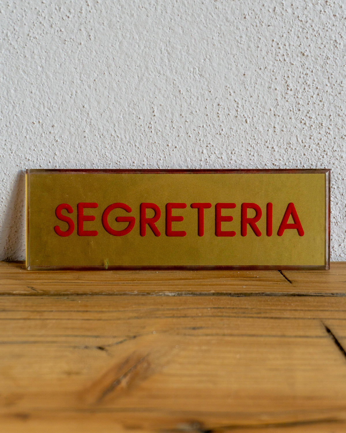 Insegna Segreteria Oro E Rossa – 1970 Italia