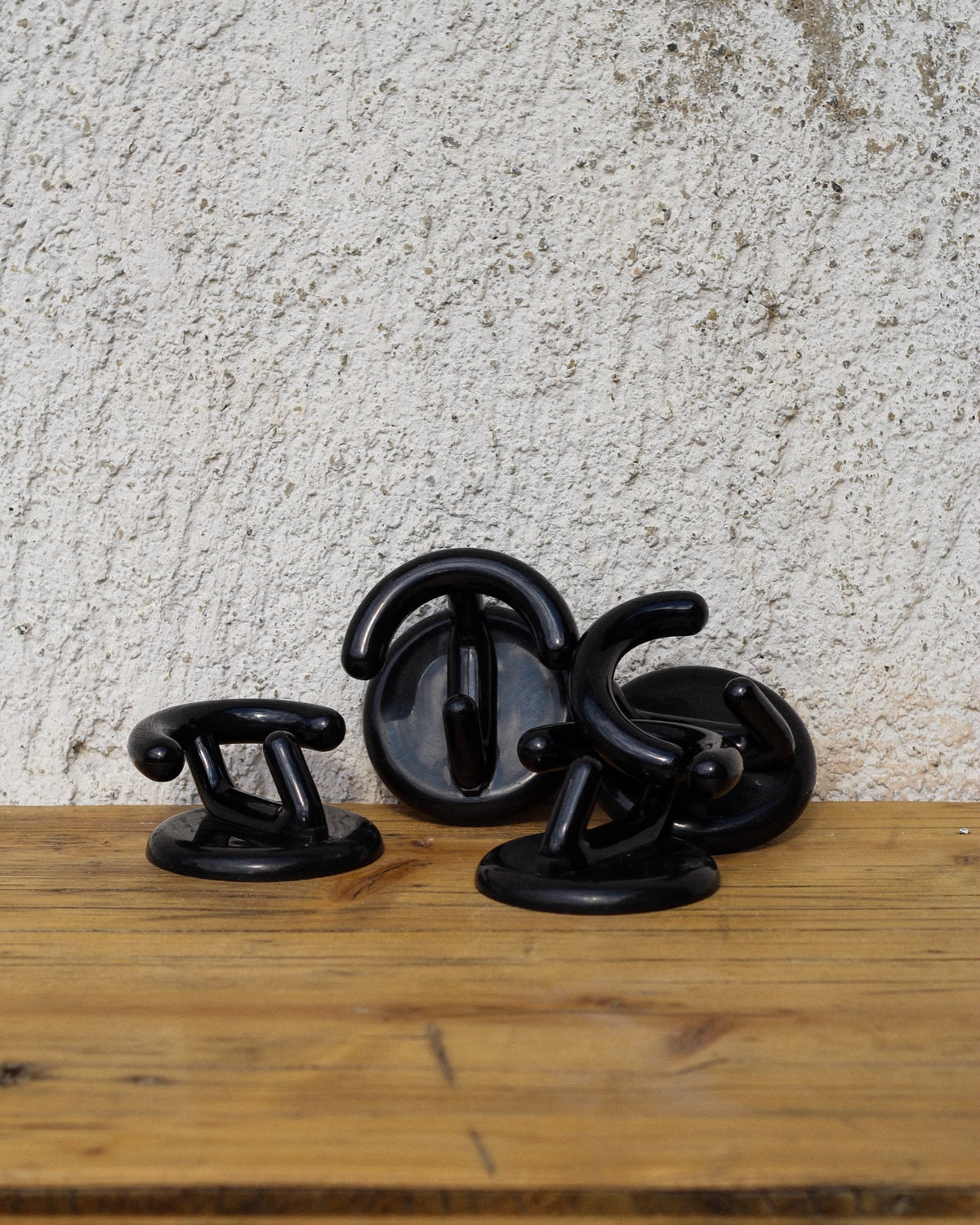 Appendiabiti vintage nero vintage - set da 4