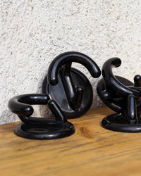 Appendiabiti vintage nero vintage - set da 4