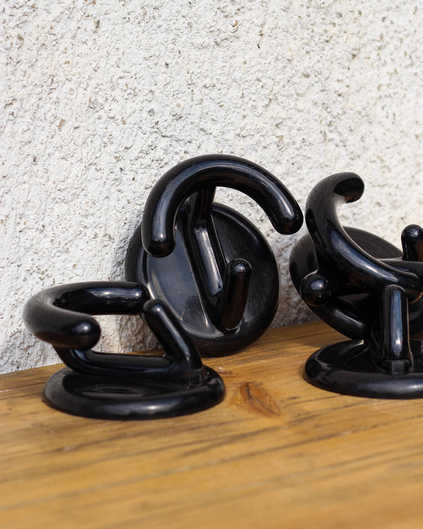 Appendiabiti vintage nero vintage - set da 4