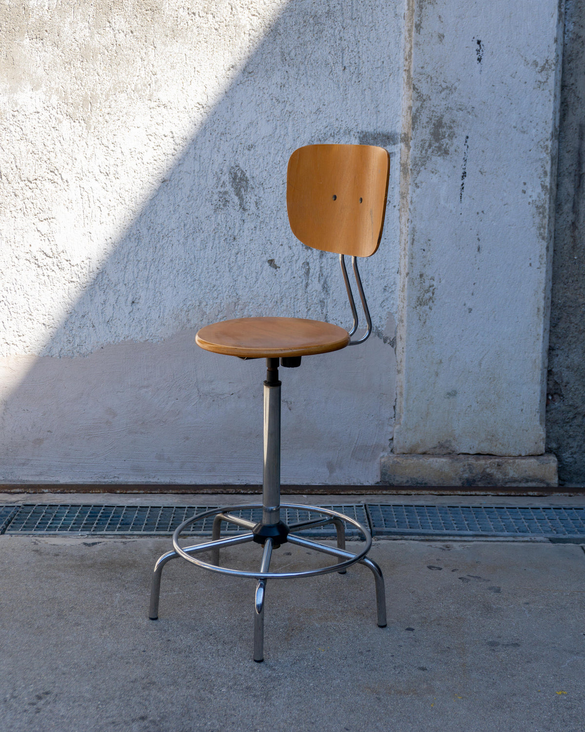 Sgabello industriale vintage  - 1970