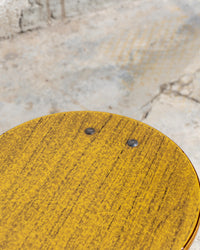 Sgabello Velca Legnano vintage in legno e metallo – 1970