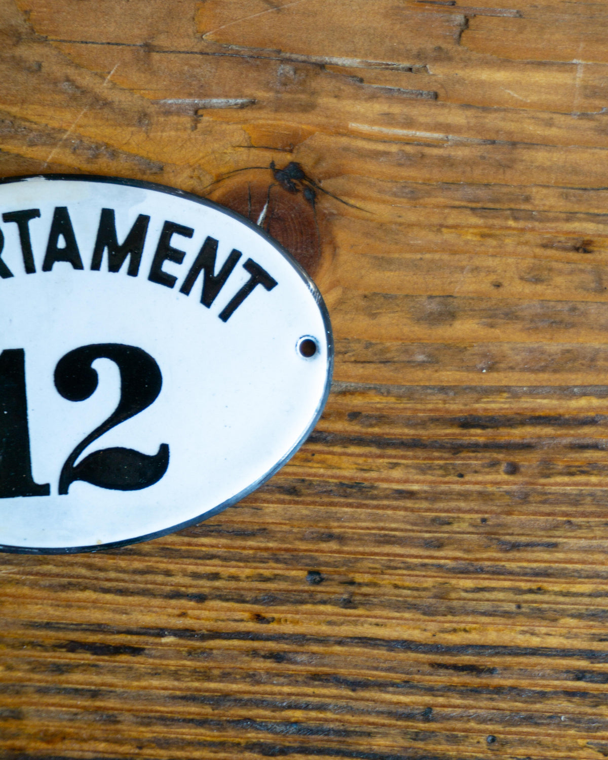 Insegna smaltata “Apartment 12” anni ’50-’60 - Francia