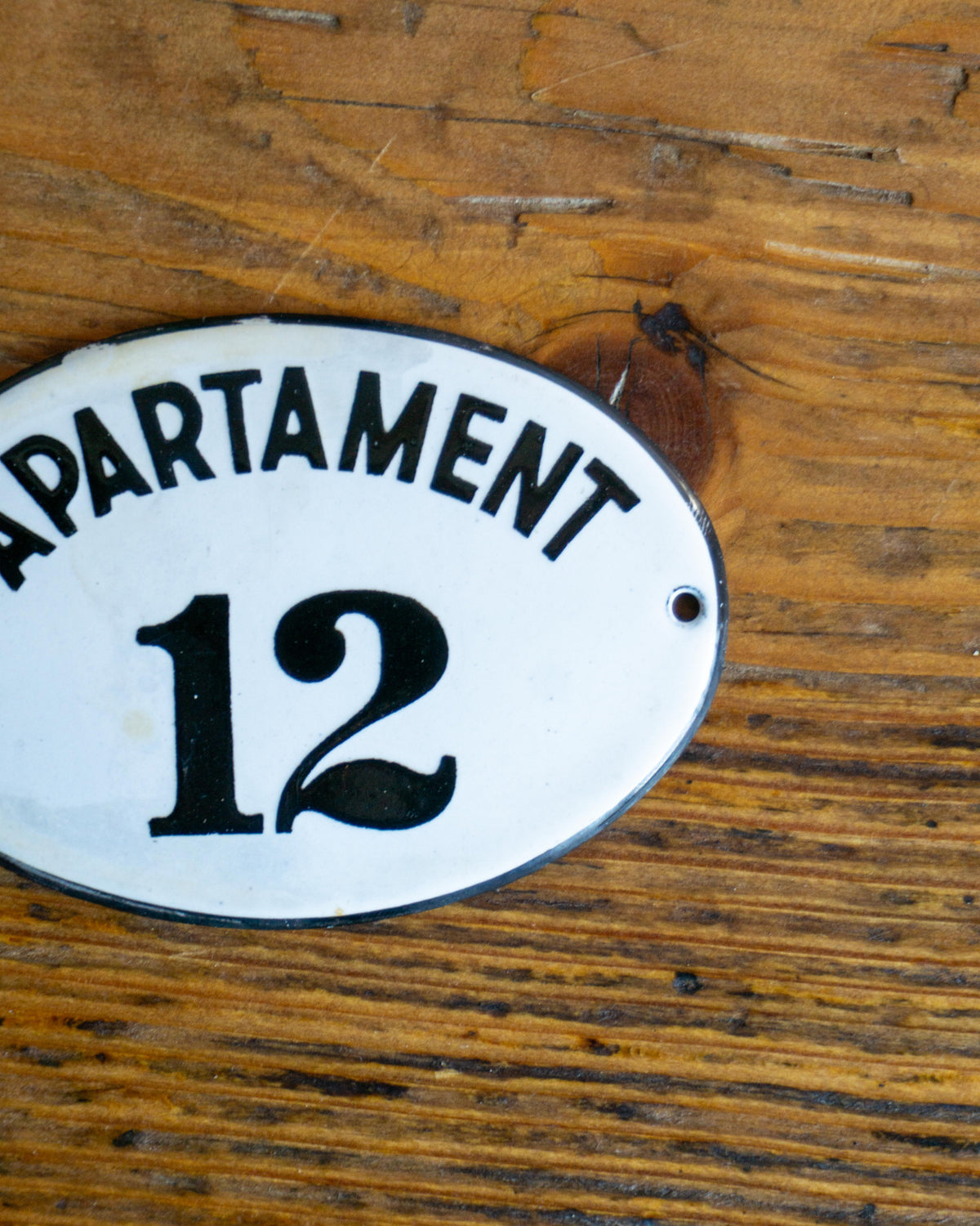 Insegna smaltata “Apartment 12” anni ’50-’60 - Francia