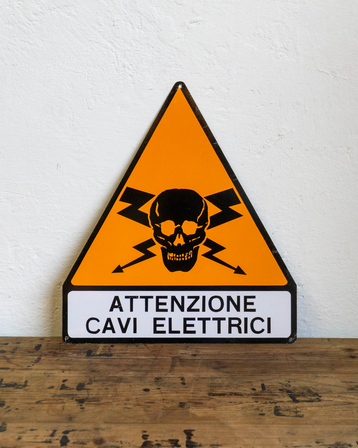 Insegna “Attenzione cavi elettrici” - 1980