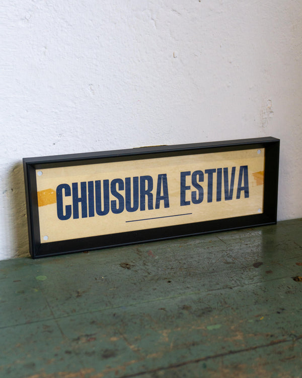 Insegna Cinema Roma Piacenza "Chiusura estiva" - anni ’80