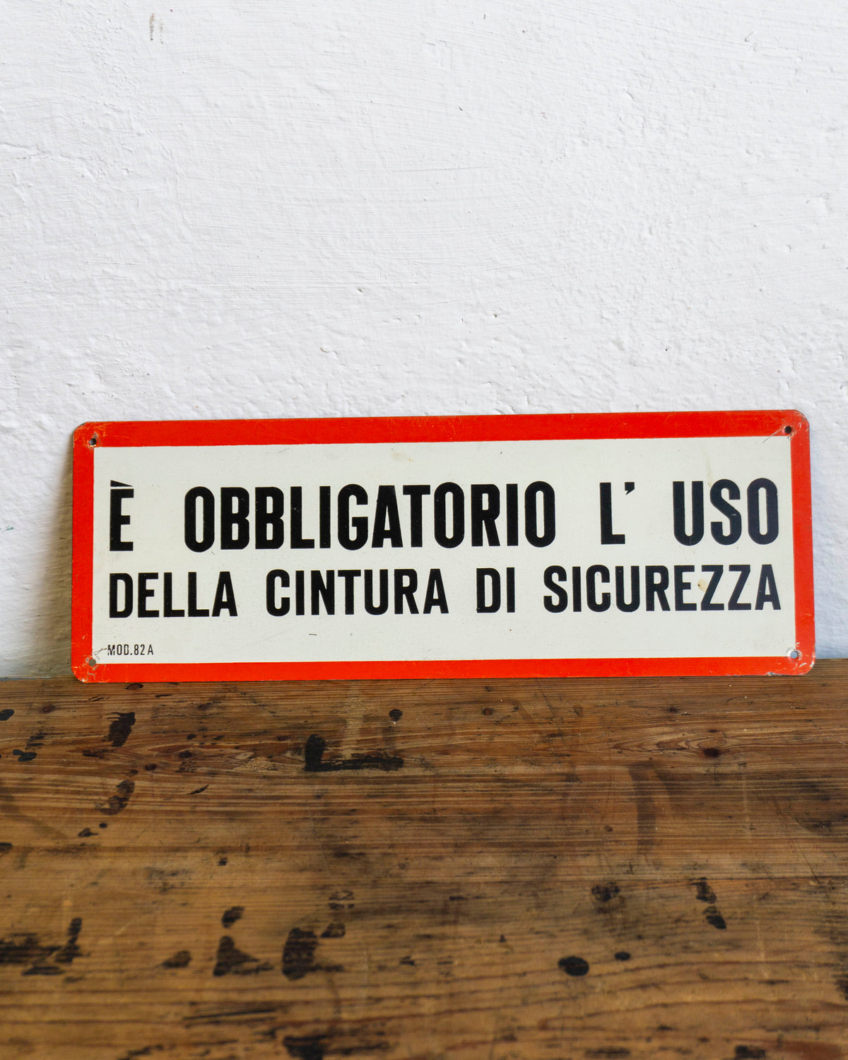Insegna “È obbligatorio l’uso della cintura di sicurezza” - 1980