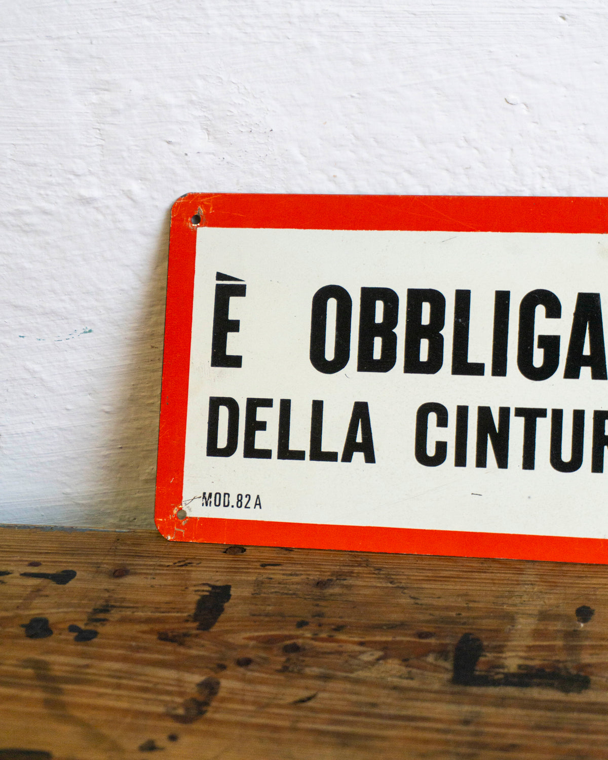 Insegna “È obbligatorio l’uso della cintura di sicurezza” - 1980