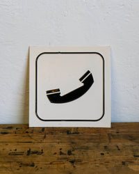 Insegna telefono plastica - 1980