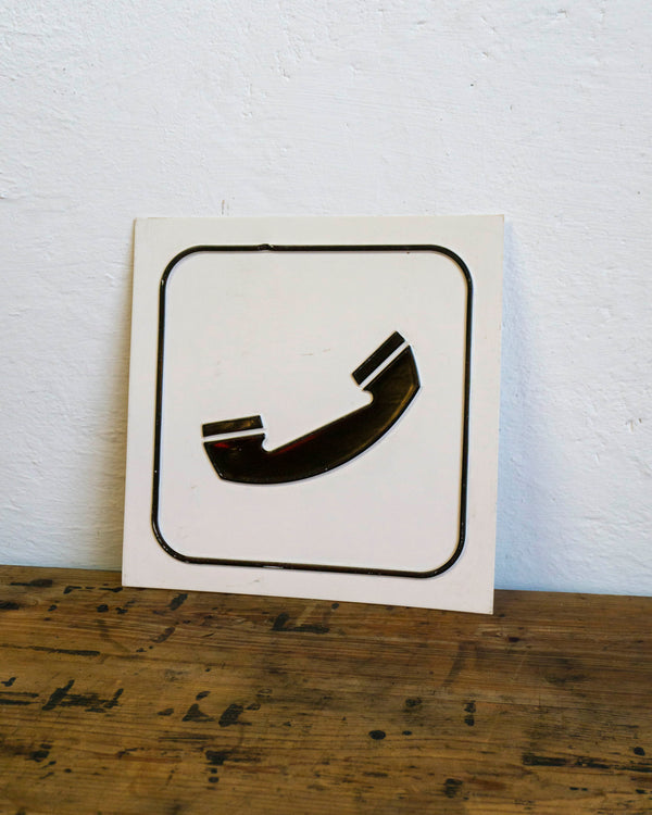 Insegna telefono plastica - 1980